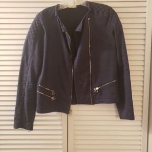 Gap Navy cotton motorcycle jacket size small